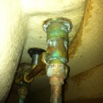 Under basin leak